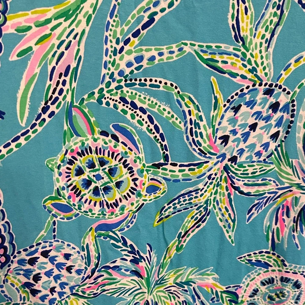 Lilly Pulitzer Turquoise Floral Print Midi Dress - Picture 2 of 9